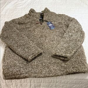Alpine Men's Zip Up Sweater in Brown